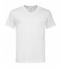 Мужская футболка V вырез Stedman CLASSIC V-NECK MEN Белый