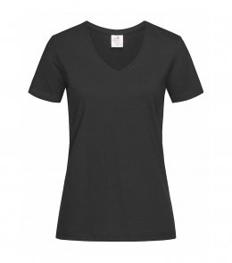 Женская футболка V  вырез Stedman CLASSIC V-NECK WOMEN Черный