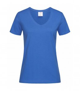 Женская футболка V  вырез Stedman CLASSIC V-NECK WOMEN Ярко-синий