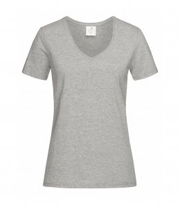 Женская футболка V вырез Stedman CLASSIC V-NECK WOMEN Серый меланж ST2700/GYH фото