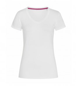 Женская футболка V  вырез Stedman CLAIRE (V-NECK) Белый