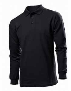 Мужская футболка поло с длинным рукавом Stedman POLO LONG SLEEVE Черный