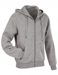 Мужская толстовка на замке Stedman ACTIVE SWEATJACKET Серый меланж