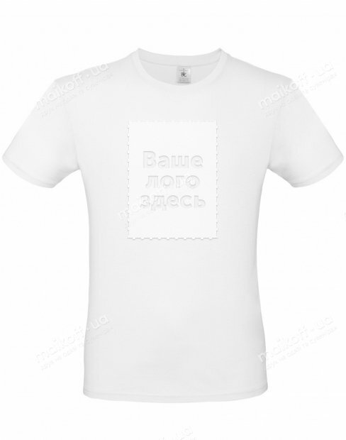 Чоловіча футболка B&C EXACT EXACT 150/White фото