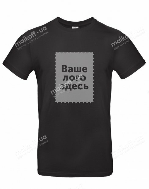 Чоловіча футболка B&C EXACT EXACT 190/Black фото