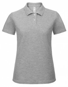 Женская футболка поло B&C ID.001 /WOMEN Серый меланж