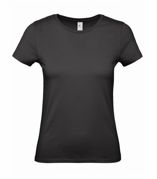 Жіноча футболка B&C WOMEN-ONLY #E150/WOMEN/Black фото