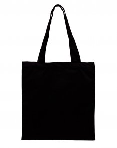 Эко-сумка хлопковая цветная Черная 35х41/Black фото