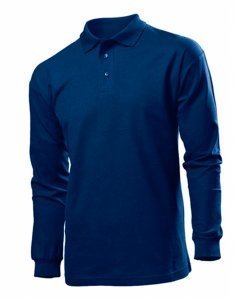 Мужская футболка поло с длинным рукавом Stedman POLO LONG SLEEVE Глубокий темно-синий ST3400/NAV фото