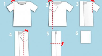 Как сложить футболку, чтобы она не мялась