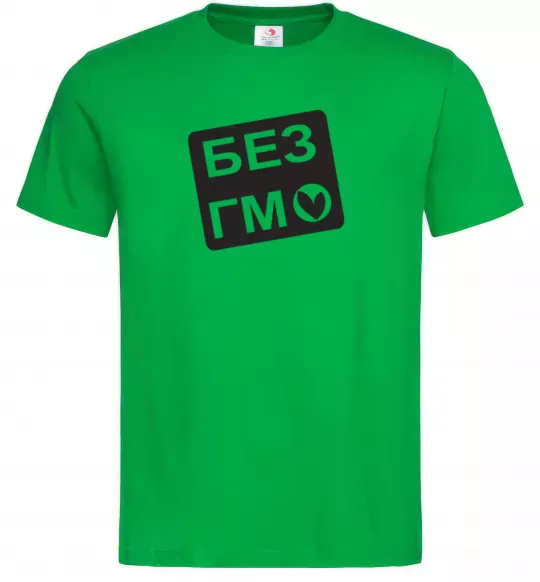 Мужская футболка БЕЗ ГМО Зеленый фото