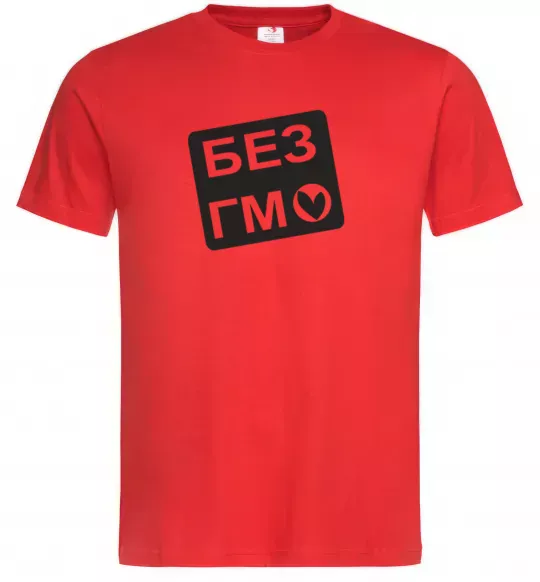 Мужская футболка БЕЗ ГМО Красный фото