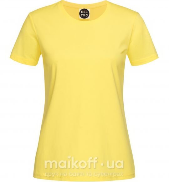 Жіноча футболка WITHOUT GMO Лимонний фото