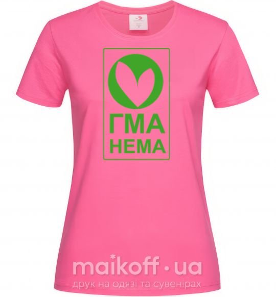 Женская футболка ГМА НЕМА Ярко-розовый фото