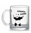 Чашка скляна GANGSTA PANDA Прозорий фото
