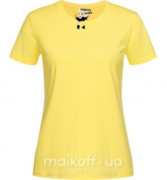 Женская футболка GANGSTA PANDA Лимонный фото