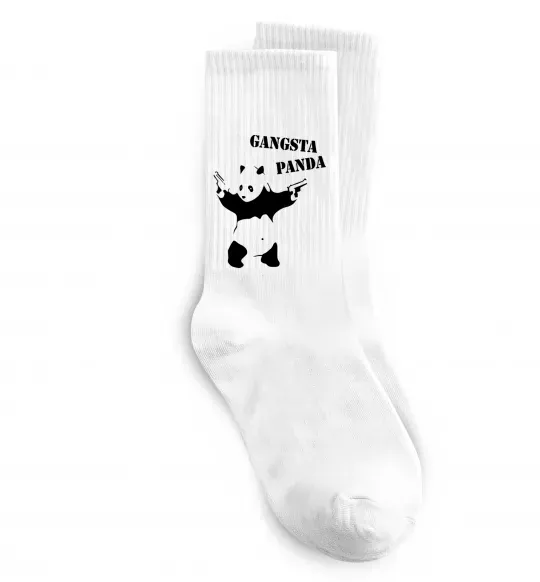 Шкарпетки GANGSTA PANDA Білий фото