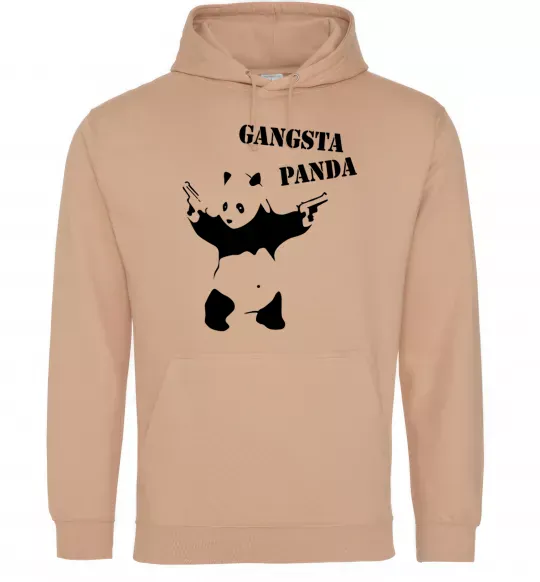 Жіноча толстовка (худі) GANGSTA PANDA Пісочний фото
