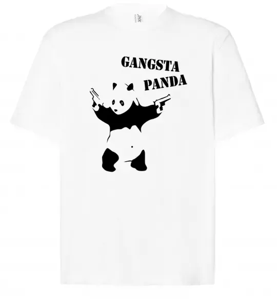Футболка Оверсайз GANGSTA PANDA Белый фото