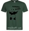 Чоловіча футболка GANGSTA PANDA Темно-зелений фото
