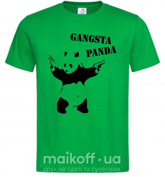 Мужская футболка GANGSTA PANDA Зеленый фото