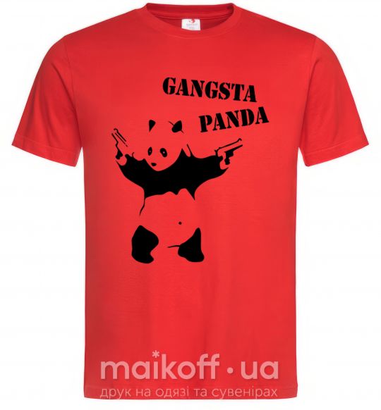 Мужская футболка GANGSTA PANDA Красный фото