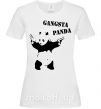 Жіноча футболка GANGSTA PANDA Білий фото
