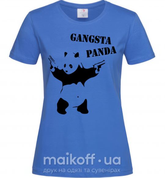 Женская футболка GANGSTA PANDA Ярко-синий фото