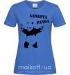 Женская футболка GANGSTA PANDA Ярко-синий фото