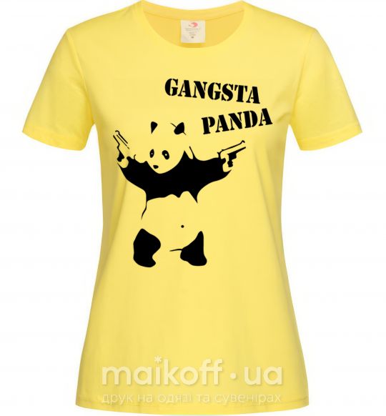 Жіноча футболка GANGSTA PANDA Лимонний фото