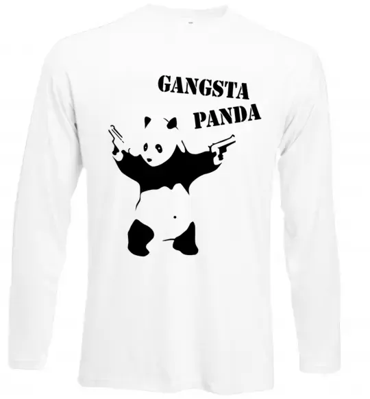 Лонгслив GANGSTA PANDA Белый фото
