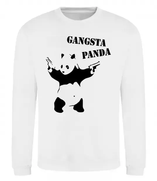 Свитшот GANGSTA PANDA Белый фото