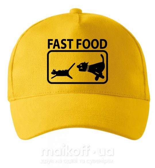Кепка FAST FOOD Солнечно желтый фото