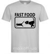 Чоловіча футболка FAST FOOD Сірий фото