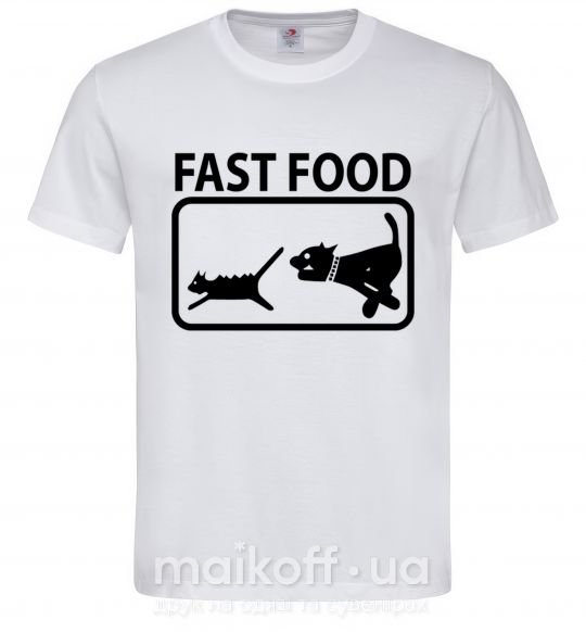 Мужская футболка FAST FOOD Белый фото