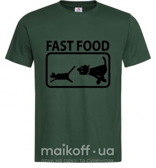 Мужская футболка FAST FOOD Темно-зеленый фото