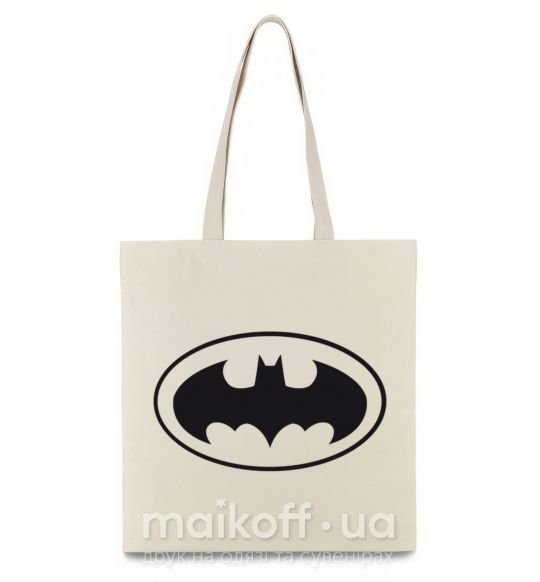 Еко-сумка BATMAN логотип Бежевий фото