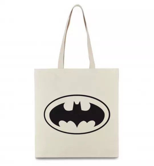 Еко-сумка BATMAN логотип Бежевий фото