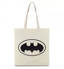Эко-сумка BATMAN логотип Бежевый фото