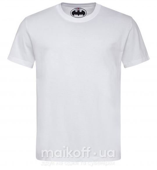 Чоловіча футболка BATMAN логотип Білий фото