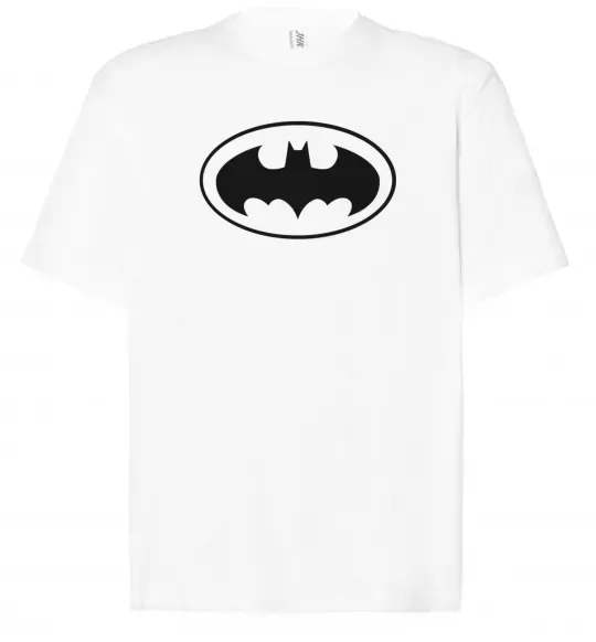 Футболка Оверсайз BATMAN логотип Белый фото