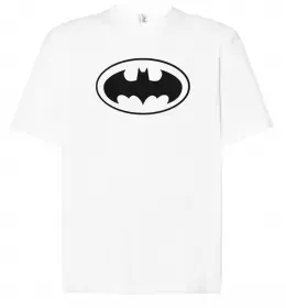 Футболка Оверсайз Batman cartoon Белый фото