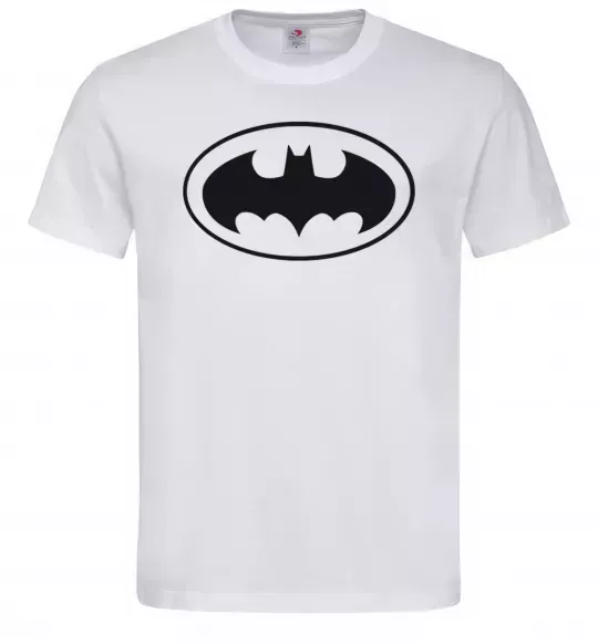 Чоловіча футболка BATMAN логотип Білий фото