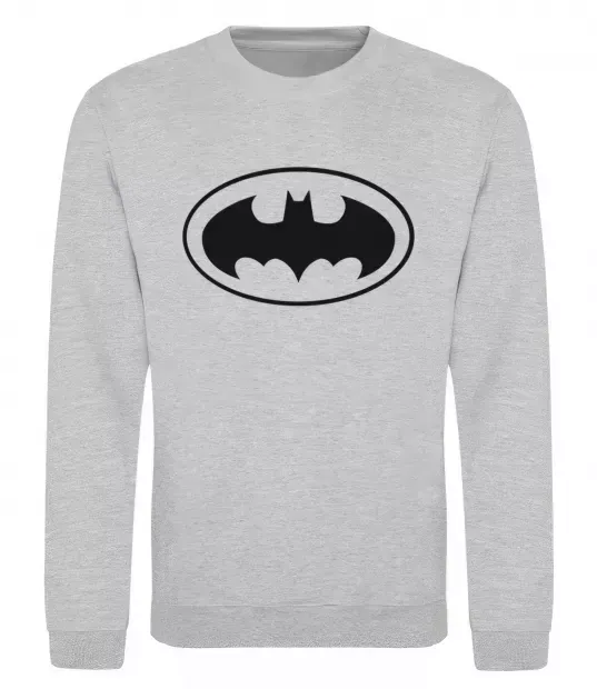 Свитшот BATMAN логотип Серый меланж фото
