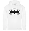Мужская толстовка (худи) BATMAN логотип Белый Мужская толстовка (худи) BATMAN логотип Белый фото