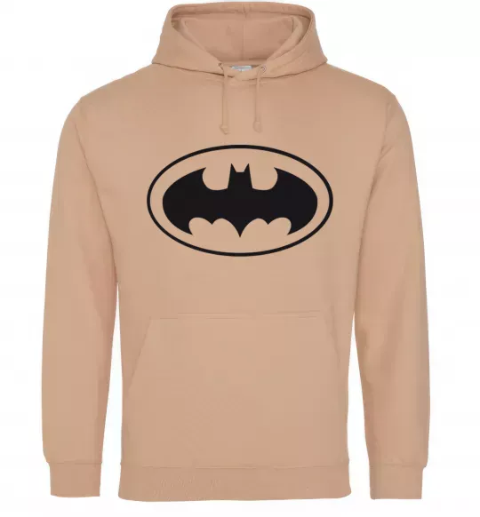 Мужская толстовка (худи) BATMAN логотип Песочный фото