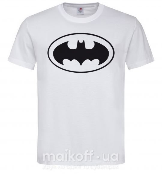 Чоловіча футболка BATMAN логотип Білий фото