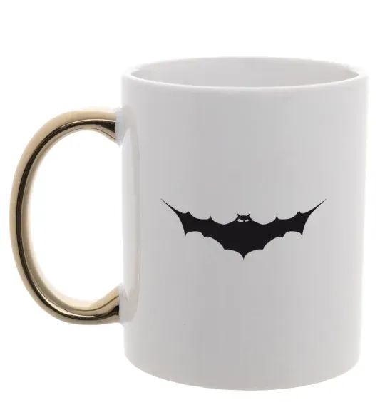 Чашка с цветной ручкой BAT Золото фото