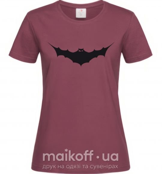 Женская футболка BAT Бордовый фото