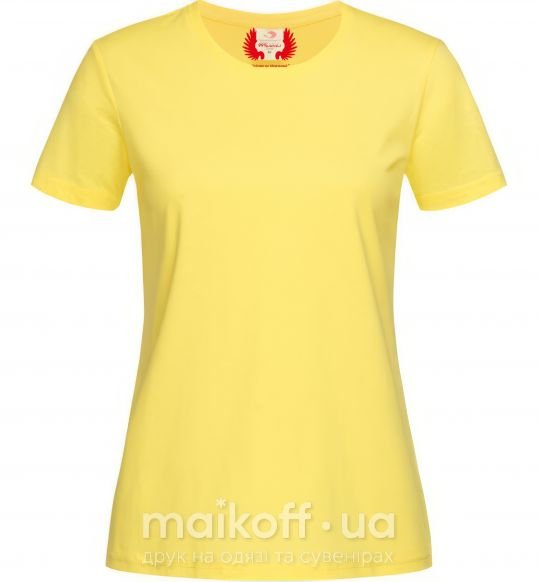 Жіноча футболка 99% АНГЕЛ (НИКТО НЕ ИДЕАЛЕН) Лимонний фото